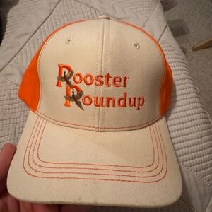Rooster Roundup Orange and Cream Cap